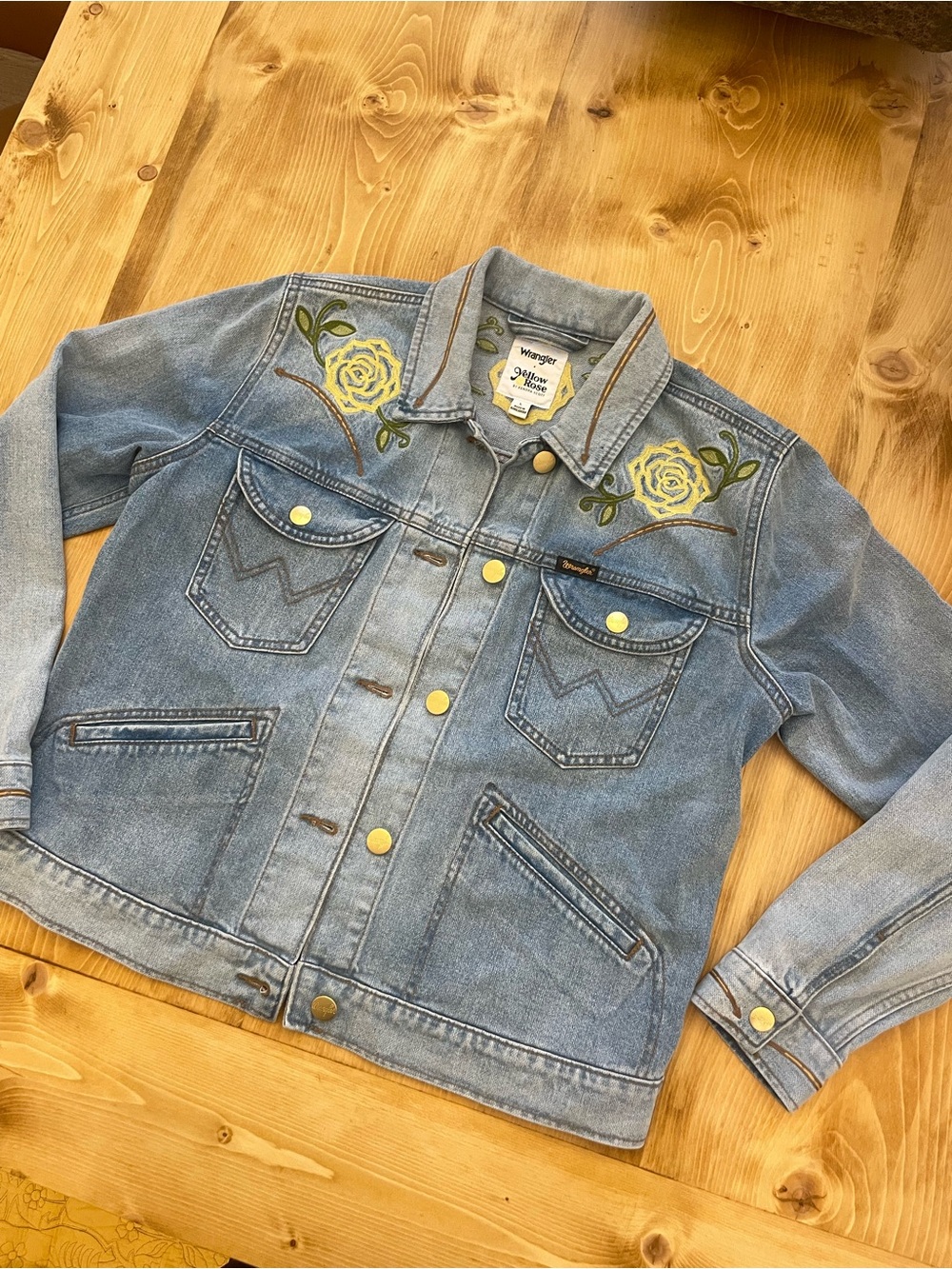 Kendra Scott X Wrangler Yellow Rose Jacket L - Picture 2 of 6